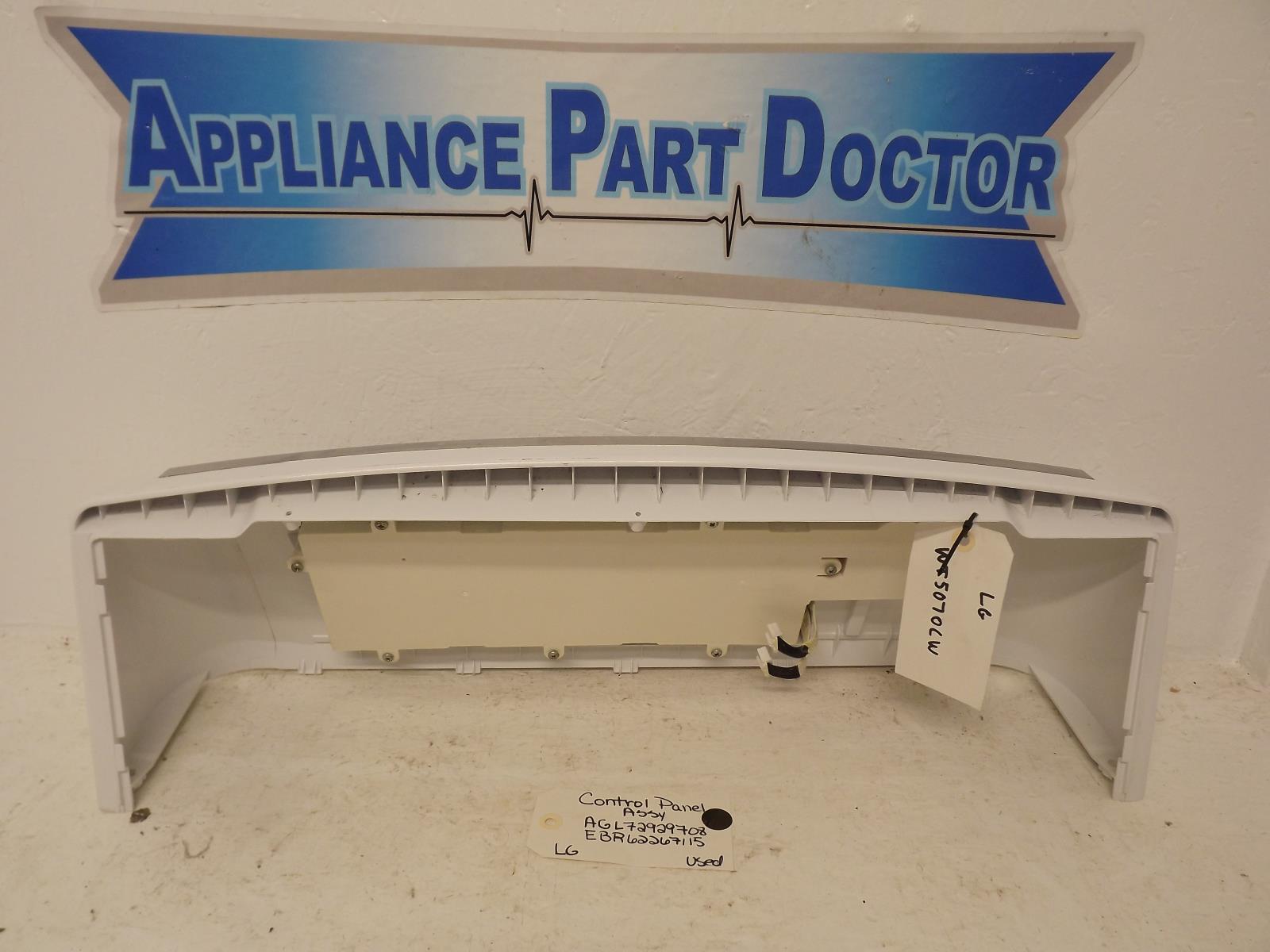 LG Washer AGL72929708 EBR62267115 Control Panel Assy Used LG Washer AGL72929708 EBR62267115 Control Panel Assy Used